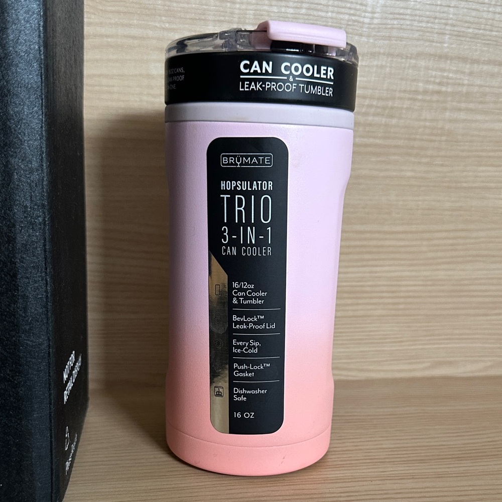BrüMate Hopsulator Trio 3-in-1 Can Cooler & Tumbler - Pink Ombre
